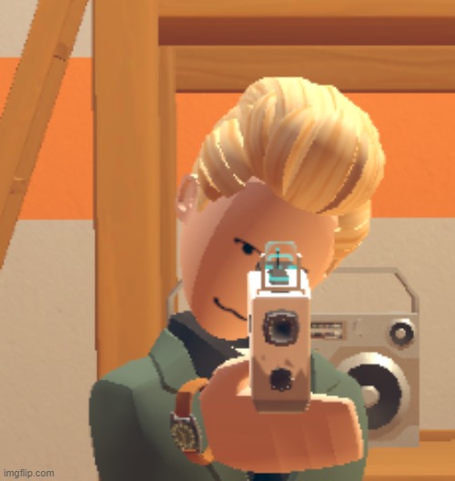 gunpoint | image tagged in rec room | made w/ Imgflip meme maker