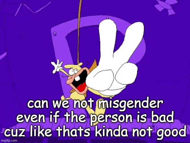 you dont want to a bad person too | can we not misgender even if the person is bad cuz like thats kinda not good | image tagged in the nose | made w/ Imgflip meme maker