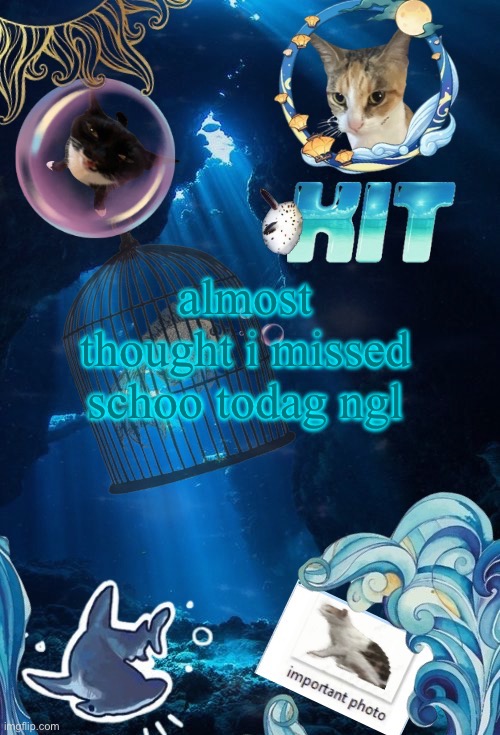 silly announcement template by asriel | almost thought i missed schoo todag ngl | image tagged in silly announcement template by asriel | made w/ Imgflip meme maker