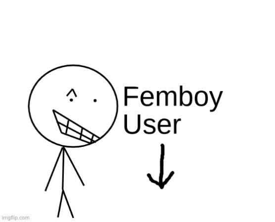 femboy user above | image tagged in femboy user above | made w/ Imgflip meme maker