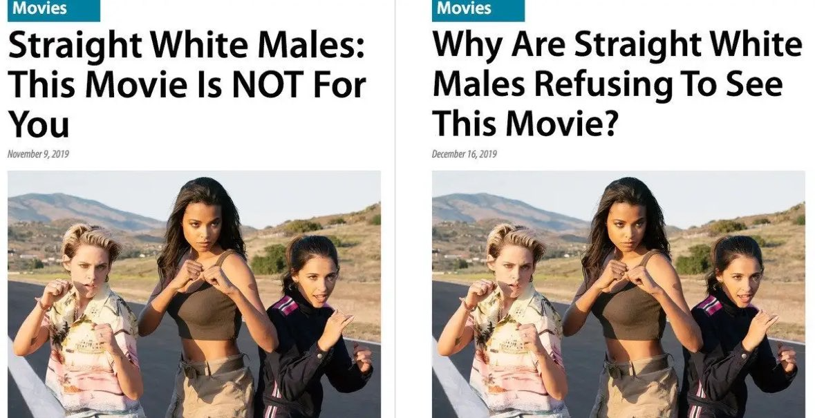 Straight White Males: This Movie Is NOT For You Blank Meme Template