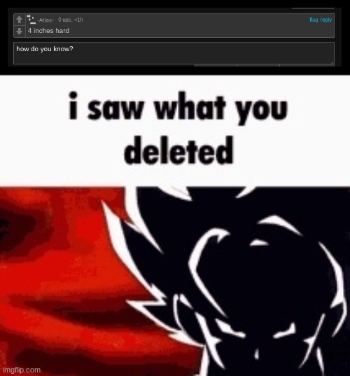 i saw what you deleted | image tagged in i saw what you deleted | made w/ Imgflip meme maker