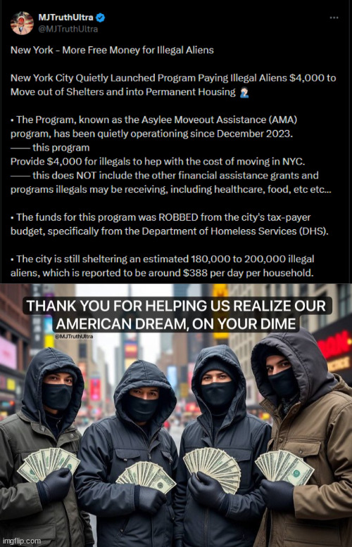 New York - More Free Money for Illegal Aliens | image tagged in new york,giving free taxpayer money,to illegal aliens | made w/ Imgflip meme maker