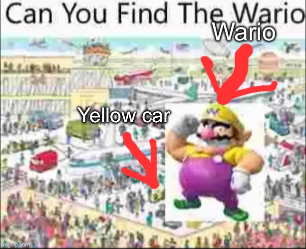 Wario Yellow car | made w/ Imgflip meme maker