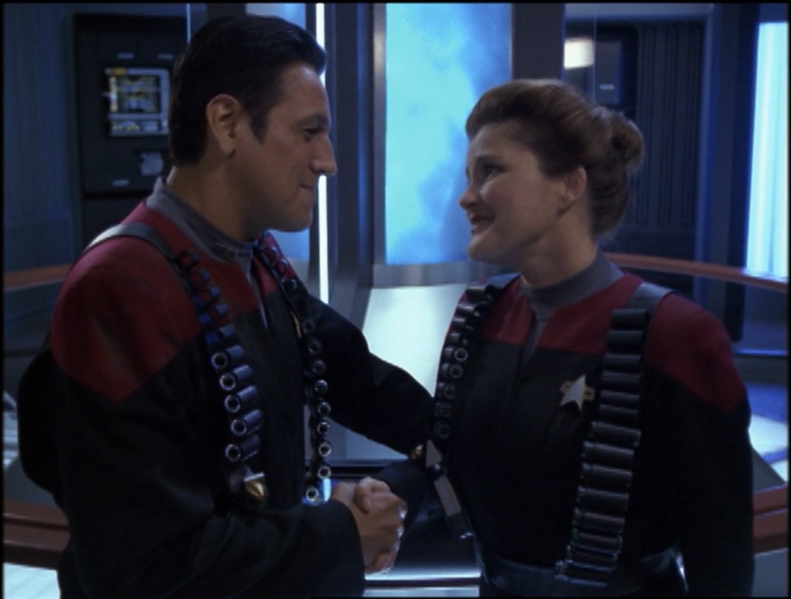 High Quality Star Trek Voyager handshake Blank Meme Template