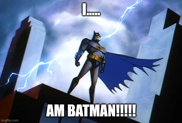 I AM BATMAN | I..... AM BATMAN!!!!! | image tagged in i am batman | made w/ Imgflip meme maker