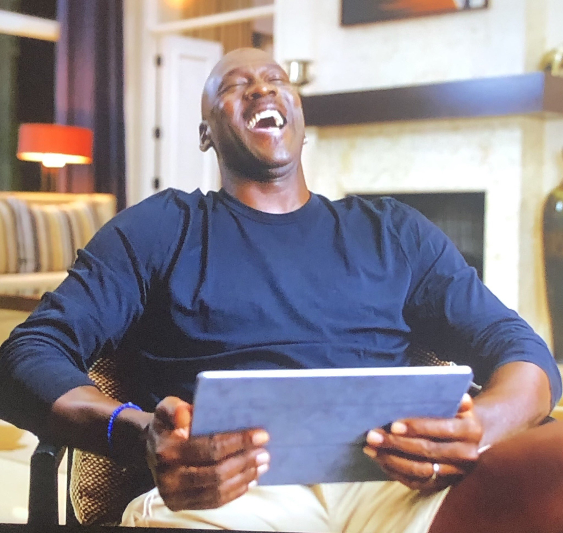 Jordan laugh Blank Meme Template