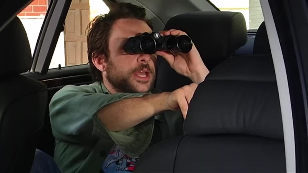 Charlie searching binoculars always Sunny IASIP Blank Meme Template