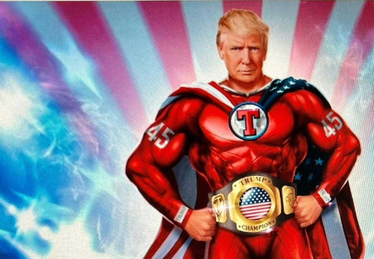 Donald Trump Superhero Blank Meme Template