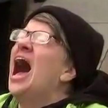 Crying Liberal Woman Blank Meme Template