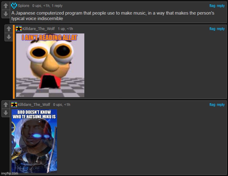 Killdare isn't funny, like at all. | made w/ Imgflip meme maker