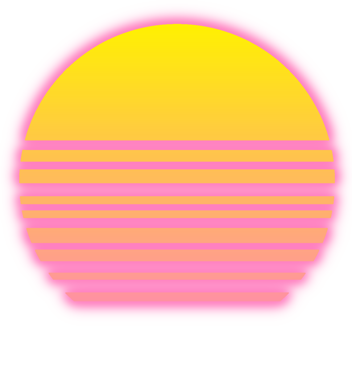 Retrowave Sun Blank Meme Template