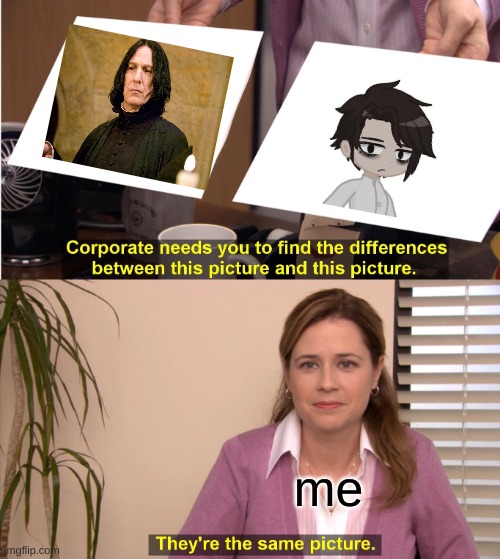 I'VE MADE A CRAZY CONNECTION. (the gacha life vincent was the only image i could find, dont bully me.) | me | image tagged in memes,they're the same picture | made w/ Imgflip meme maker