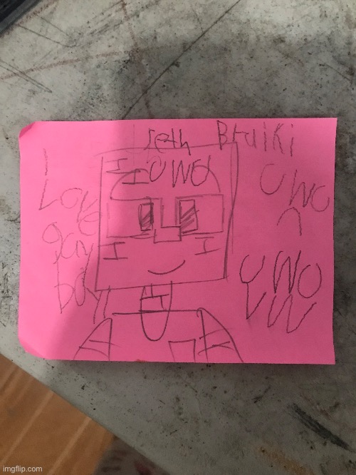 chat I drew Bricky on a sticky note and someone vandalized it (bruh) | image tagged in bricky,what,the,hell | made w/ Imgflip meme maker