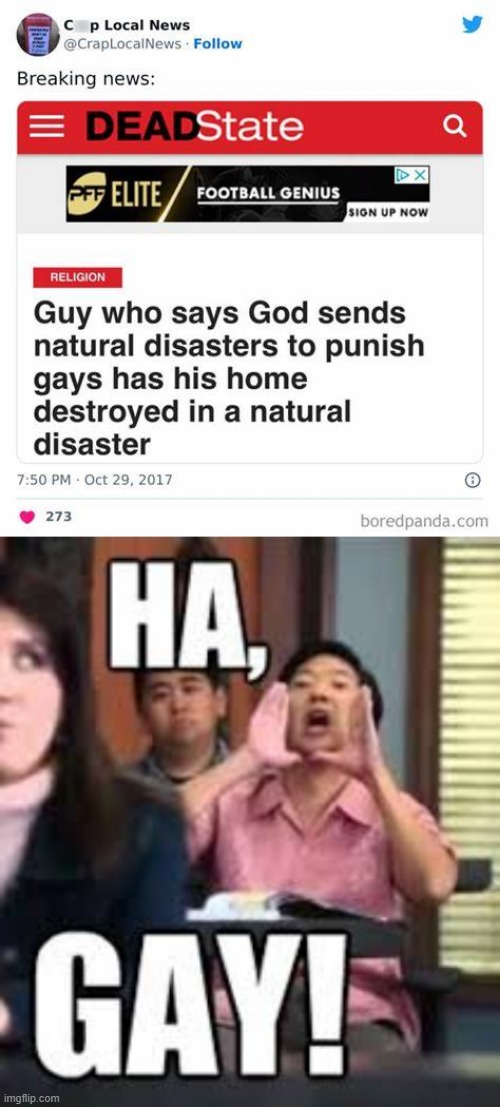 Natural Disaster Revenge | image tagged in headlines | made w/ Imgflip meme maker