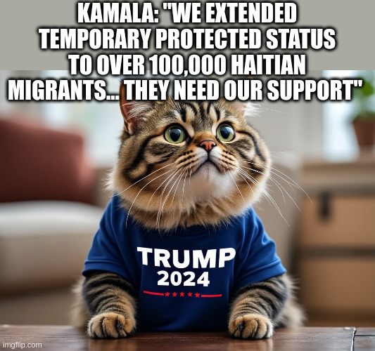 Haitians are Destroying Springfield, Ohio and Eating the Pets | KAMALA: "WE EXTENDED TEMPORARY PROTECTED STATUS TO OVER 100,000 HAITIAN MIGRANTS... THEY NEED OUR SUPPORT" | made w/ Imgflip meme maker