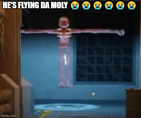 HE'S FLYING DA MOLY 😭😭😭😭😭😭 | made w/ Imgflip meme maker