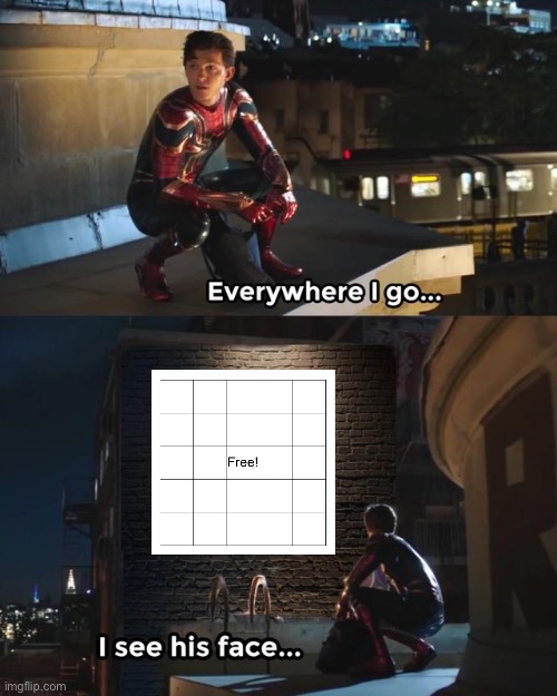 Everywhere I go I see his face | image tagged in everywhere i go i see his face | made w/ Imgflip meme maker