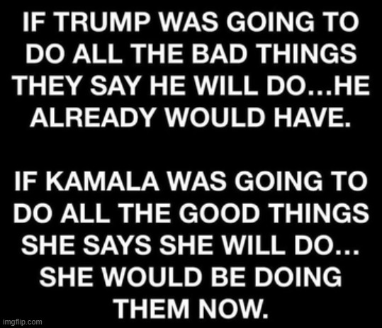 Facts worth pondering | image tagged in donald trump,trump,kamala harris,vice president,maga,make america great again | made w/ Imgflip meme maker