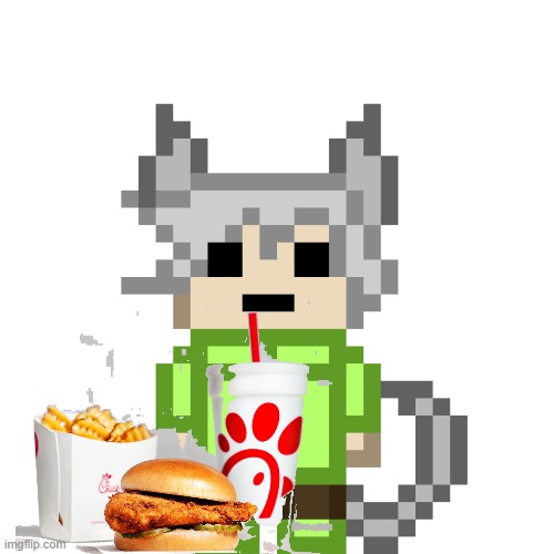 despite my oc , Neko, being a somewhat feminine man that has been called gay numerous times, he indulges in Chick Fil A | image tagged in neko png | made w/ Imgflip meme maker