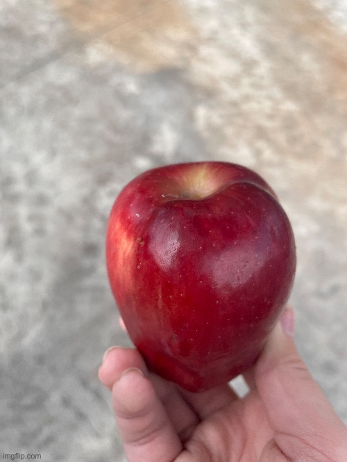 Why tf is my apple shaped like a bell pepper ☠️ | made w/ Imgflip meme maker