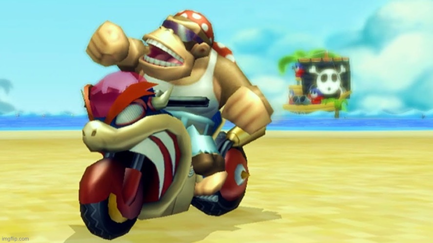 Mario Kart Wii Funky Kong | image tagged in mario kart wii funky kong | made w/ Imgflip meme maker