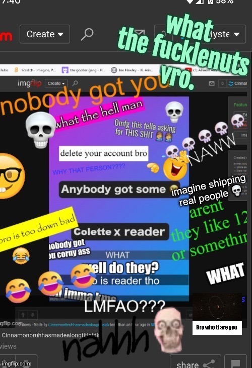 imagine shipping real people 💀 | made w/ Imgflip meme maker