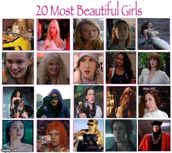 20 most beautiful girls | image tagged in 20 most beautiful girls,live action,mermaid,movies,cinema,action movies | made w/ Imgflip meme maker