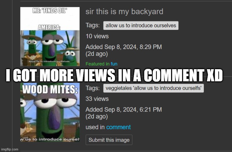 bruh | I GOT MORE VIEWS IN A COMMENT XD | image tagged in bruh | made w/ Imgflip meme maker