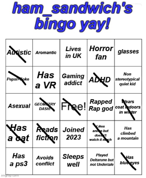 NOPE! | image tagged in ham's bingo board,oh wow are you actually reading these tags | made w/ Imgflip meme maker