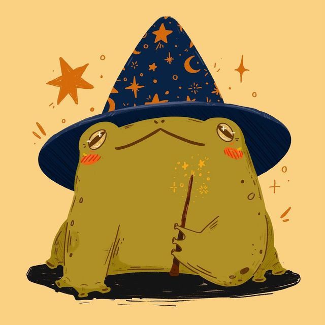 High Quality Rib Da Frog Wizard Blank Meme Template