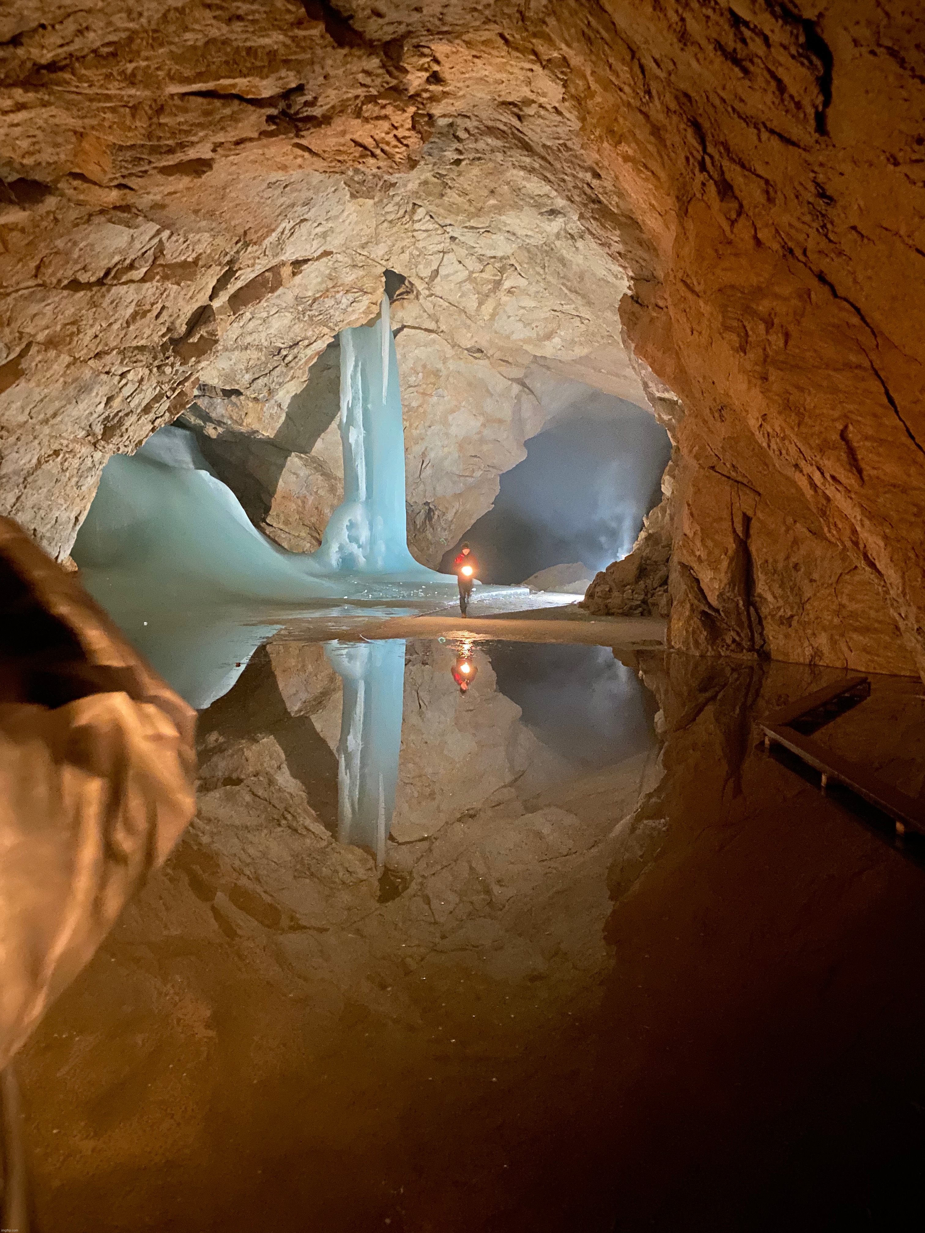 Austrian Ice Cave | image tagged in it was so cold,austria,ice cave | made w/ Imgflip meme maker