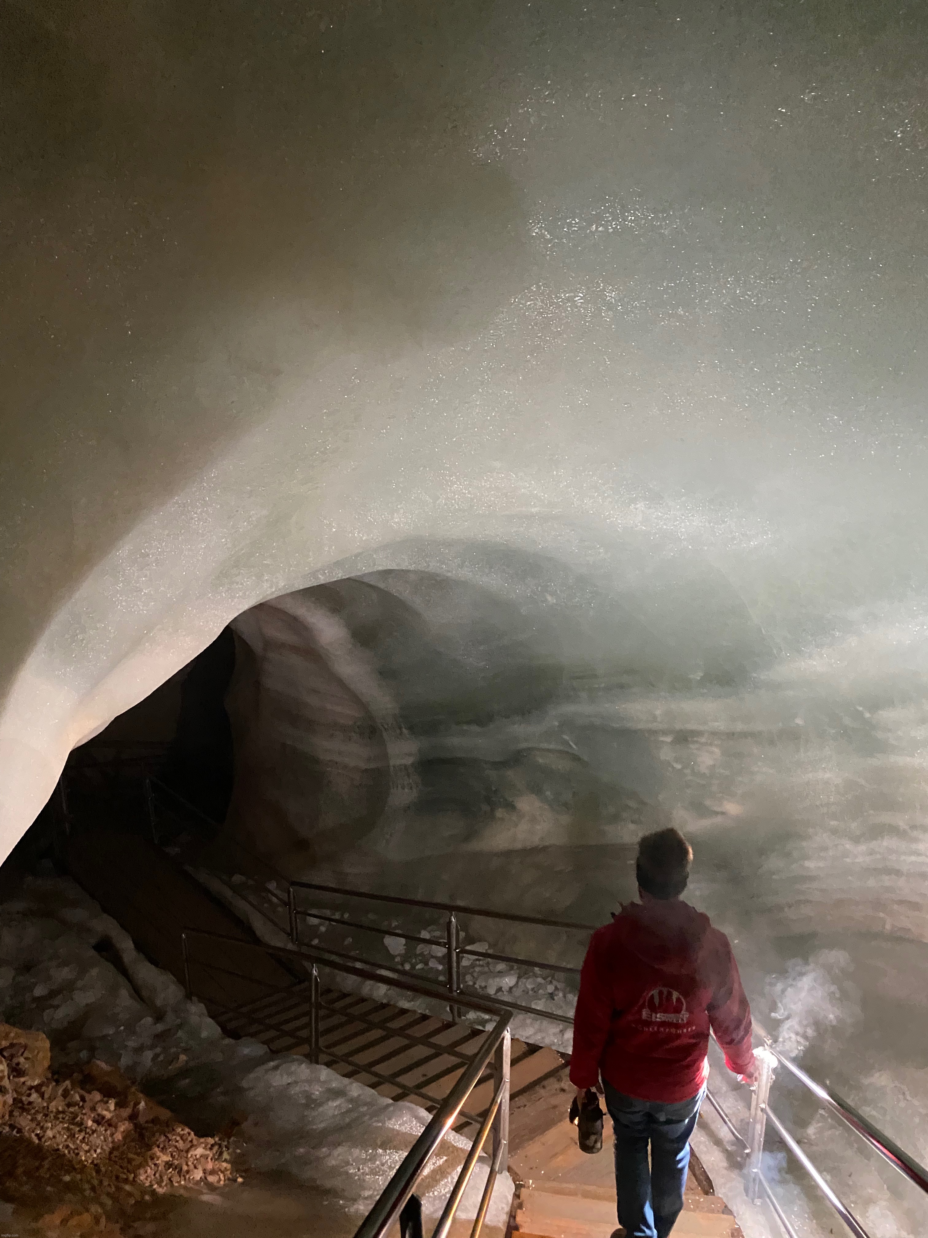 Ice cave | image tagged in austria,so cool,ice,ice cave,loved the ice tunnels | made w/ Imgflip meme maker