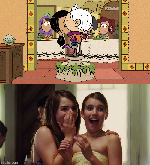 Claire and Hailey Gossiping About Ronniecoln Kissing | image tagged in mermaid,the loud house,lincoln loud,ronnie anne,nickelodeon,ronnie anne santiago | made w/ Imgflip meme maker