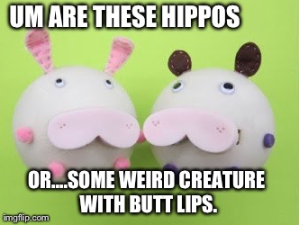 Big butts lips | UM ARE THESE HIPPOS OR....SOME WEIRD CREATURE WITH BUTT LIPS. | image tagged in animals | made w/ Imgflip meme maker