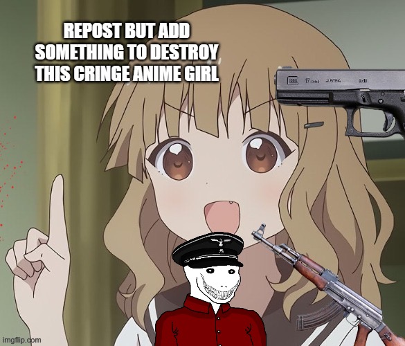 Mepios hates anime girls | image tagged in mepios,repost | made w/ Imgflip meme maker