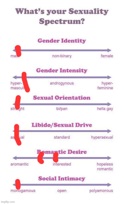 What's your sexuality spectrum? | image tagged in what's your sexuality spectrum | made w/ Imgflip meme maker