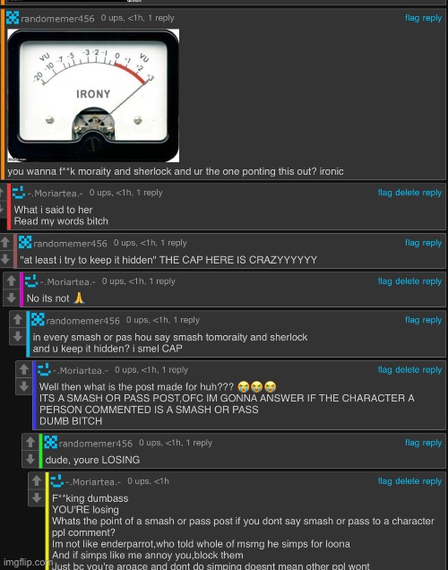 Ik posting comments wont do anth but can yall like laugh at his dumbassity rn | made w/ Imgflip meme maker