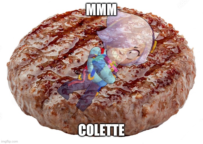 Mmm... Colette | MMM; COLETTE | image tagged in cutlette,colette,brawl stars,memes,funny,homer simpson | made w/ Imgflip meme maker