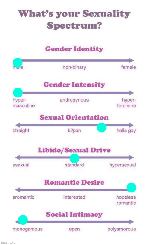 Figured out I'm not ace | image tagged in what's your sexuality spectrum | made w/ Imgflip meme maker