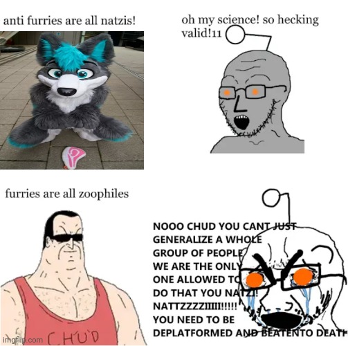 Oh redditors...: | image tagged in anti furry,bruh moment,hypocrisy,reddit | made w/ Imgflip meme maker