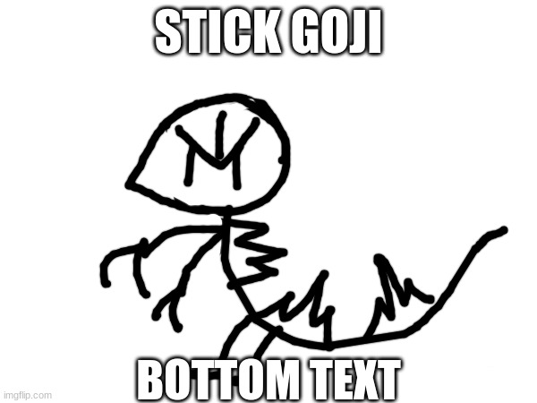 idk | STICK GOJI; BOTTOM TEXT | made w/ Imgflip meme maker