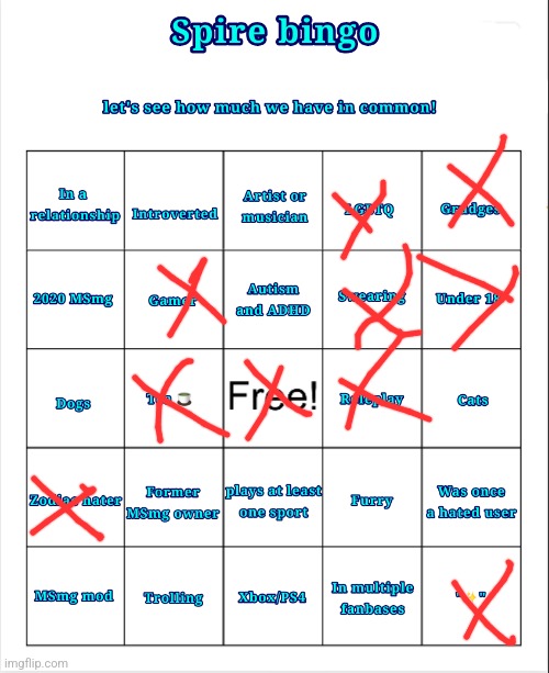 Spire bingo | image tagged in spire bingo | made w/ Imgflip meme maker