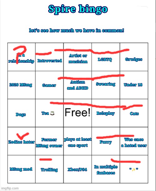 Spire bingo | image tagged in spire bingo | made w/ Imgflip meme maker