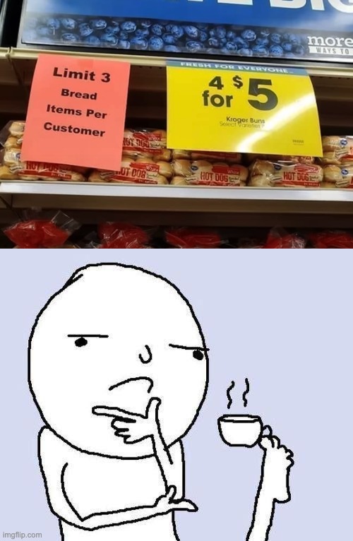 I think something isn't right... | image tagged in thinking meme,grocery store,hmmm,relatable memes,funny memes,funny | made w/ Imgflip meme maker