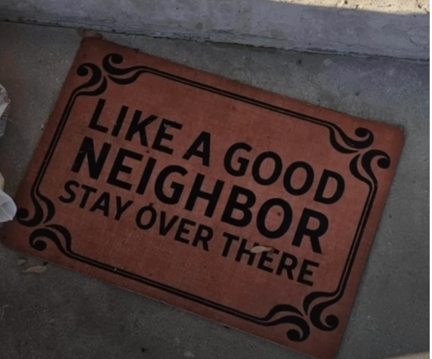 High Quality Like a Good Neighbor, stay over there Blank Meme Template