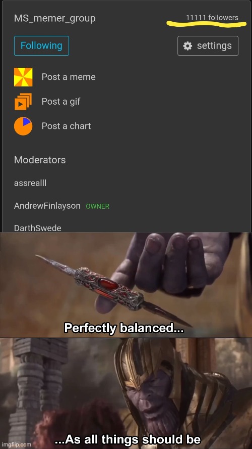 Lol | image tagged in thanos perfectly balanced as all things should be | made w/ Imgflip meme maker