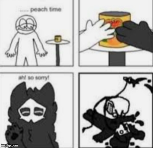 throwback to when i was new to TSC and i casually shanked a latex to death | image tagged in peach time stab | made w/ Imgflip meme maker