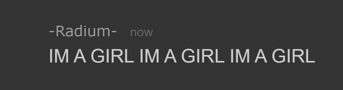 Radium I'm a girl Blank Meme Template