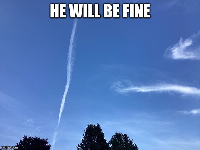 I am currently waiting for the ice cream truck | HE WILL BE FINE | image tagged in this ice cream tastes like your soul,free candy van,plane crash | made w/ Imgflip meme maker